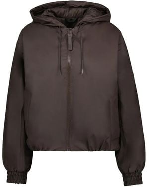 Rains Lohja Hooded Bomber Jacket - Brown