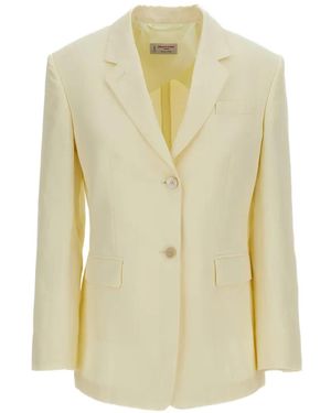 Alberto Biani Single-Breasted Notched-Lapels Jacket - White