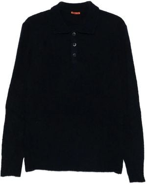 Barena Long-Sleeved Wool Polo Shirt - Black