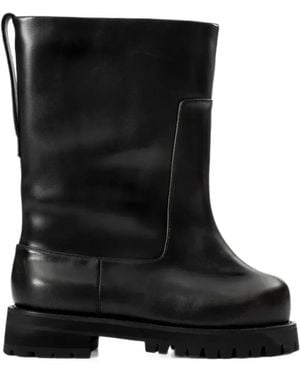 Protocol Index Distressed Sculpted Boots - Black