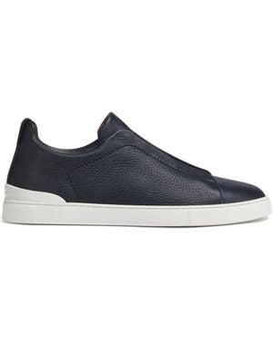 ZEGNA Triple Stitch Sneakers - Blau