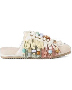 Kurt Geiger Islington P Fringe Mules - White
