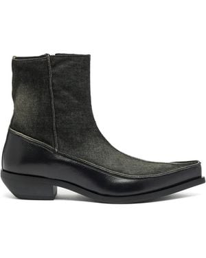 DIESEL Sleek Pointed-Toe Boots - Black