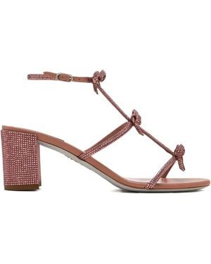 Rene Caovilla 60Mm Caterina Crystal-Embellished Bow Sandals - Pink