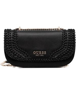 Guess Braided Chain-Detail Crossbody Bag - Black