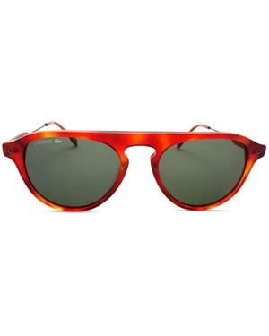 Lacoste Oval-Frame Sunglasses - Brown