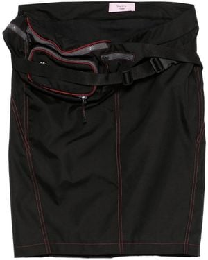 Martine Rose Bumbag Topstitching Skirt - Black