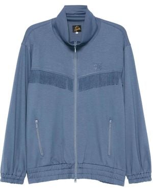 Needles Fringed Zip-Up Cardigan - Blue
