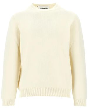 Amaranto Crewneck Sweater - White