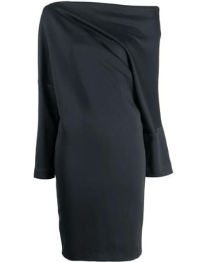 Gianluca Capannolo Vestido con cuello barco asimétrico - Negro