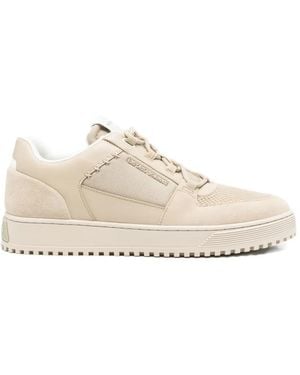 Emporio Armani Panelled Mesh-Detail Trainers - White