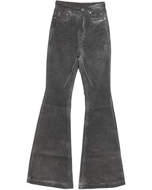 Rick Owens Distressed Flared Jeans - Gray