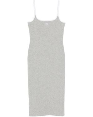 Versace Logo-Embroidered Midi Dress - White