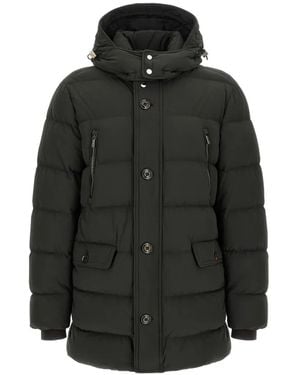 Moorer Gorner-Kn Quilted Down Coat - Black