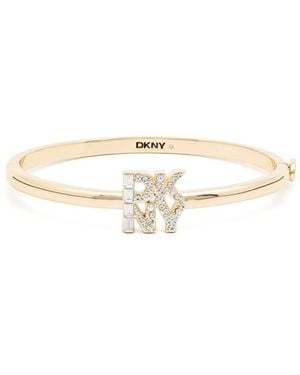 DKNY Crystal Logo Bangle - White