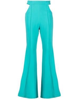 GIUSEPPE DI MORABITO Cut Out-Detail Flared Trousers - Blue
