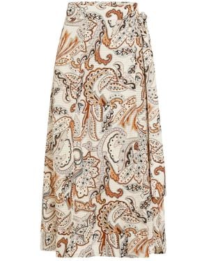 Marie Oliver Estine Wrap Midi Skirt - Natural