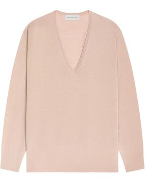 Dries Van Noten V-Neckline Sweater - Natural