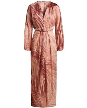 Kiton Robe Longue En Satin De Soie À Dos Ouvert - Blanc