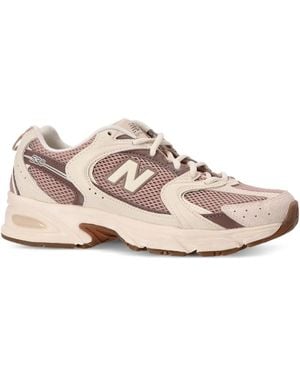 New Balance Mr530 Leather And Mesh Sneakers - Natural