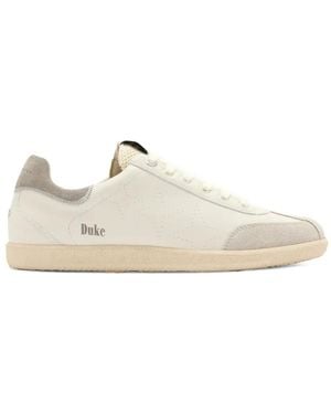 Duke & Dexter Baskets Duke Plus Vintage En Cuir À Empiècements - White