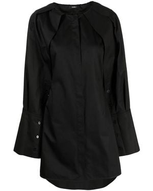 Goen.J Long-Sleeve Mini Shirt Dress - Black