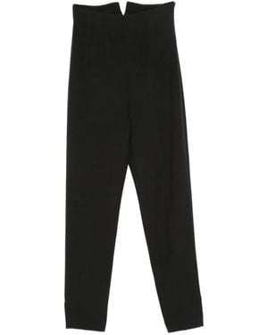 Emporio Armani V-Cut Slim-Fit Trousers - Black