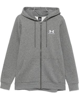 Under Armour Logo-Print Zip-Up Hoodie - Gray