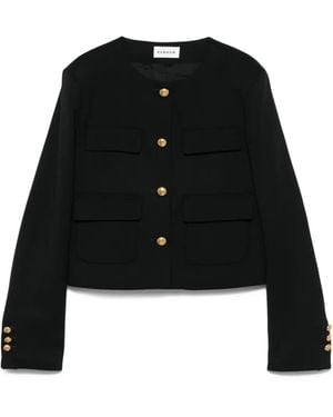 P.A.R.O.S.H. Buttoned Pocketed Jacket - Black