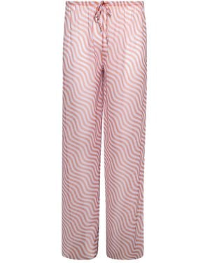 Bondeye Pantalon Imprimé Riley À Lien De Resserrage - Pink