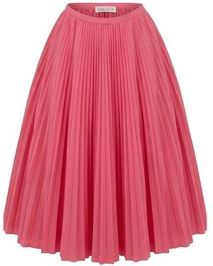Valentino Garavani Jupe À Design Plissé - Pink