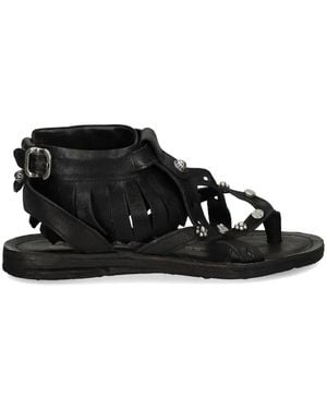 A.s.98 Fringed Sandals - Black