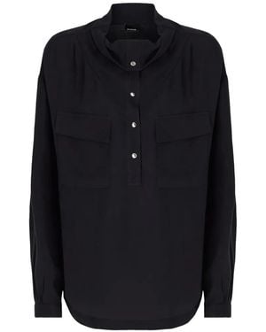 Pinko Blouse With Pockets And Buttons - Black