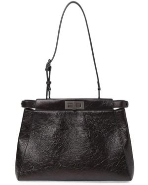 Fendi Medium Peekaboo Shoulder Bag - Black