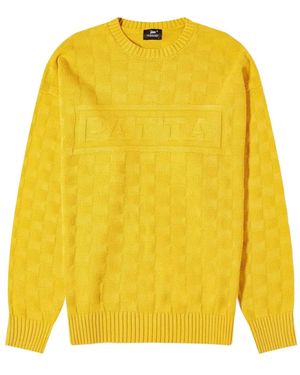 PATTA ロゴ プルオーバー - イエロー