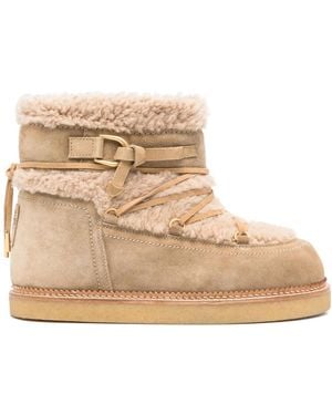 Eleventy Suede Boots - Natural