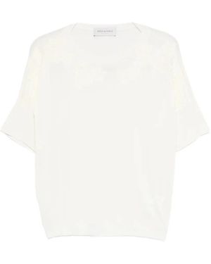 ERMANNO FIRENZE Floral-Lace T-Shirt - White