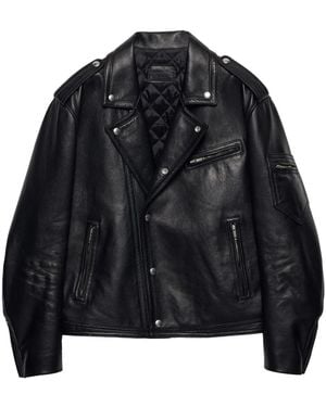 Prada Leather Biker Jacket - Black