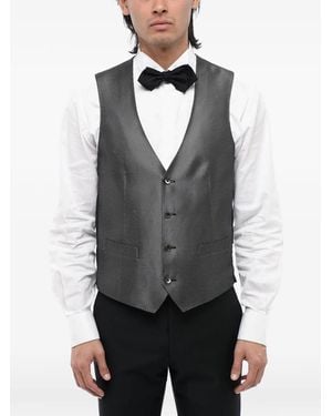 Corneliani Single-Breasted Silk Waistcoat - Grey