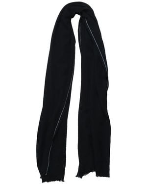 Comme des Garçons X William Welstead Contrast-Stitch Frayed Scarf - Black
