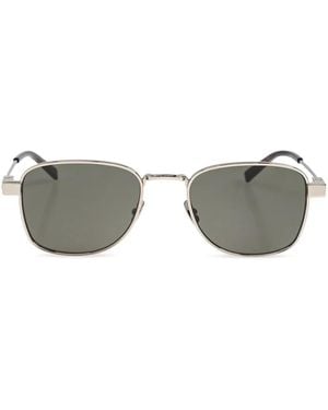 Saint Laurent Square Metal Tinted Sunglasses - Grey