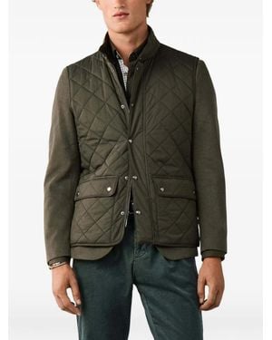 Hackett Kinloch Diamond-Quilted Gilet - Green