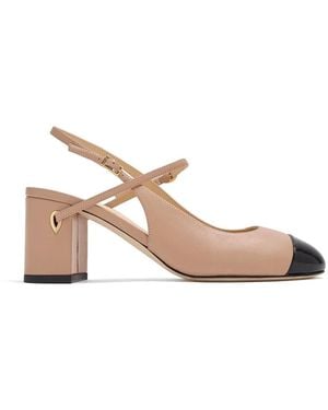 Jennifer Chamandi Mattia Slingback-Pumps - Natur