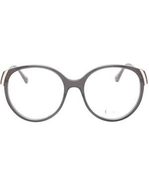 Chloé Brille Mit Rundem Gestell - Grau