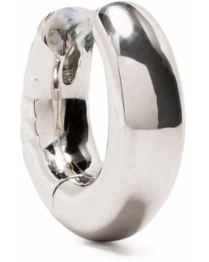 Maria Black Laideback 7 Huggie Earring - White