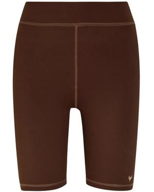 Now You Live Shorts A Vita Alta Con Logo - Marrone