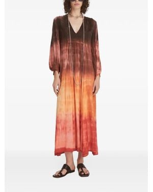 Maria Cher Robe Longue Tortuguitas Vesta À Imprimé Tie Dye - Red