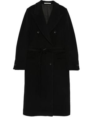 Tagliatore Manteau Ceinturé À Boutonnière Croisée - Noir