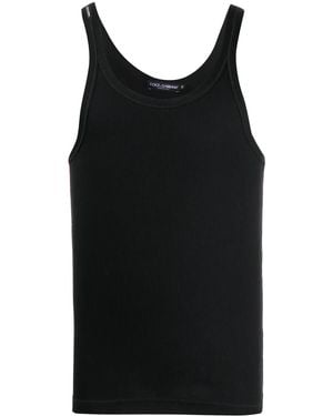 Dolce & Gabbana スクープネック タンクトップ - ブラック