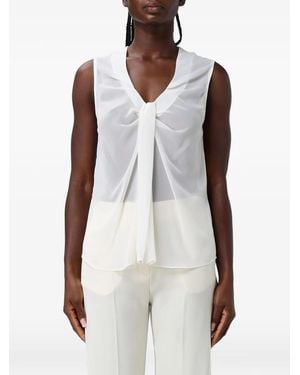 Hanita Embellished Sleeveless Top - White